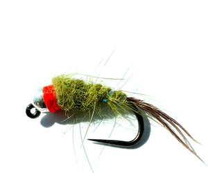 Hare's Ear Jig Olive Barbless