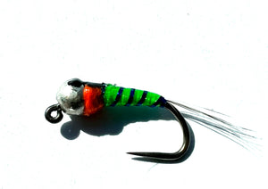 Silver Tungsten Chartrouse And Orange Jig