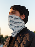 Hooked on Fly White Neck Gaiter